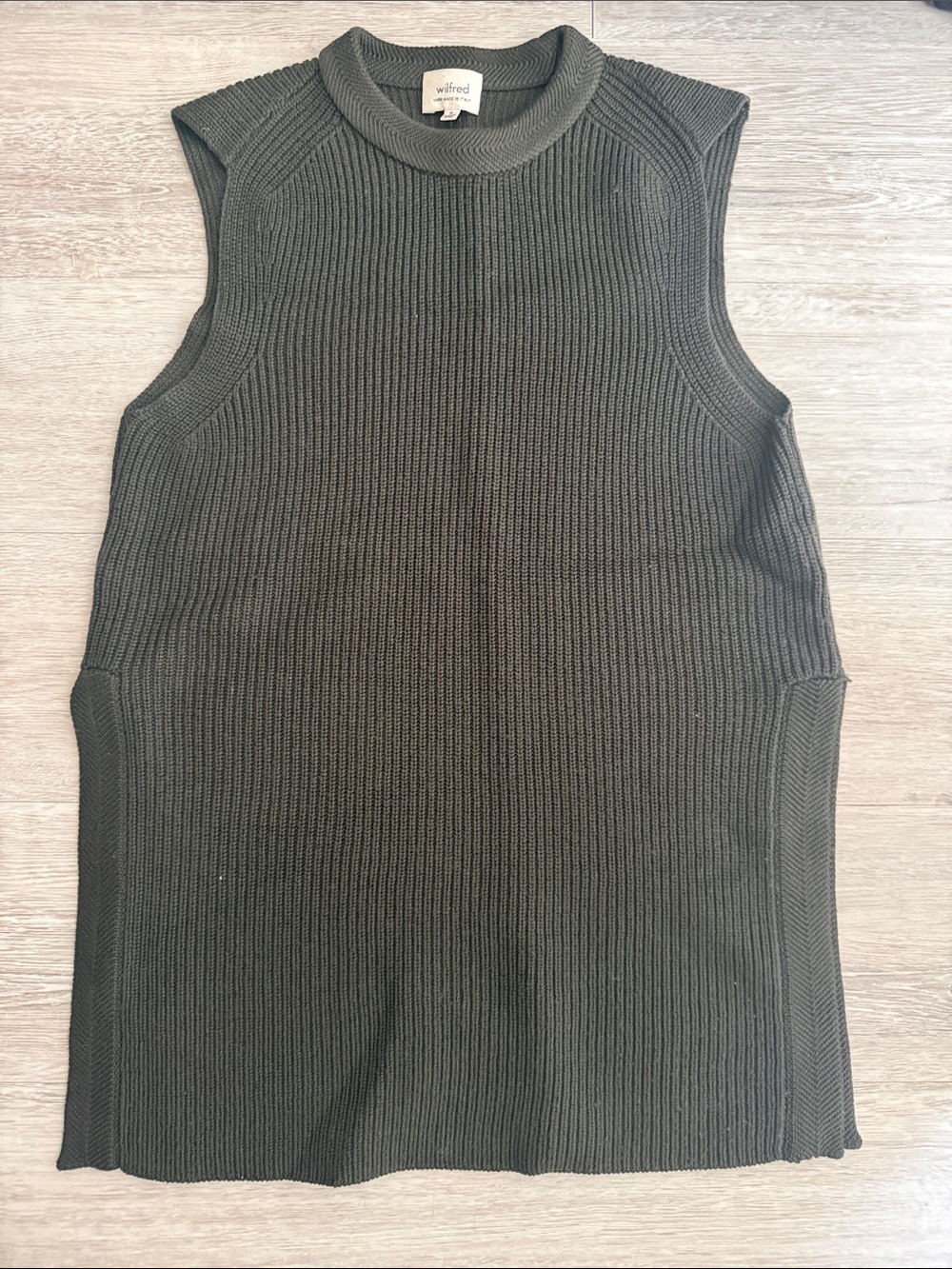 Wilfred Olive Ribbed Sleeveless Shift